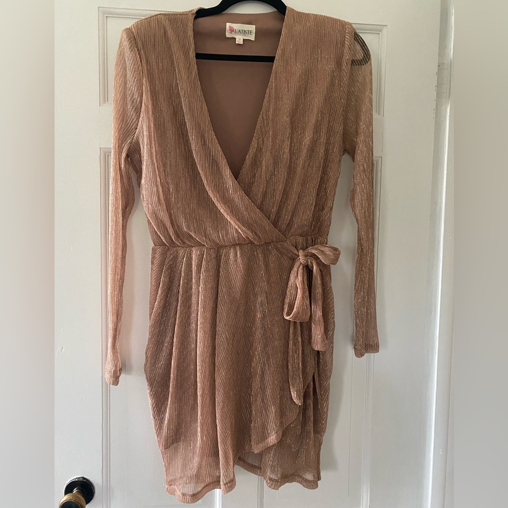 Shimmer wrap dress